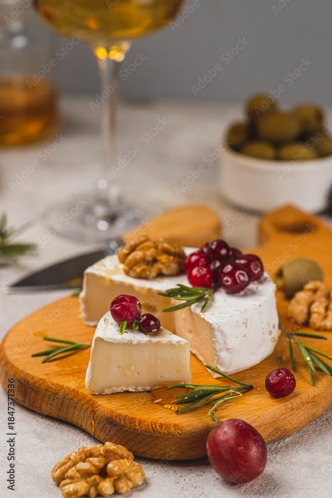 custom made wallpaper toronto digitalBrie cheese on a board with walnuts, honey and berries
