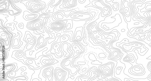 Geographic mountain relief diagram line wave carve pattern. Geography landscape Topo contour map on white background.
