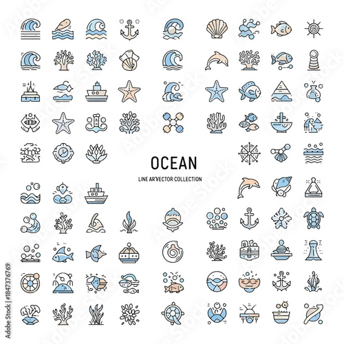 Ocean Depths with Flowing Blue Water and Marine Atmosphere