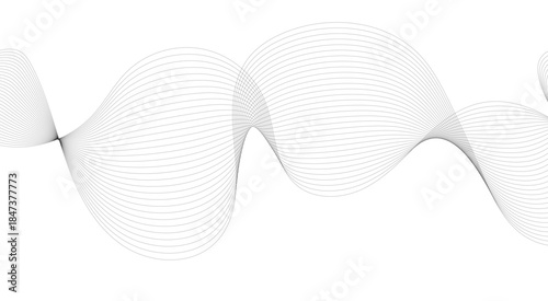 abstract wave element for design. Digital frequency track equalizer. Stylized line art background. Vector illustration. 