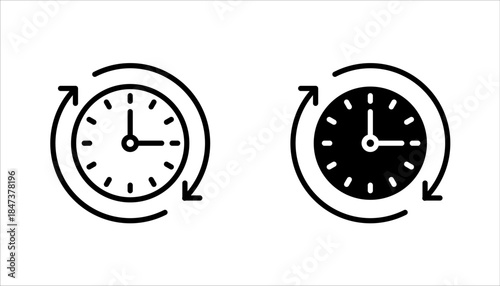 quick time icon set. instan response vector symbol. fast real time service sign. vector illustration on white background