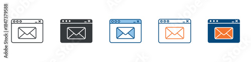 Email Icon Set Multiple Style Collection 