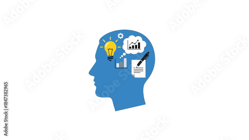 Business Mind Idea Brainstorming and Strategy Planning.