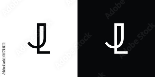 Simple and modern JL letter logo design