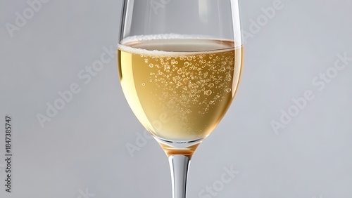 multidirectional. A delicate flute of sparkling wine with rising bubbles, elegant still life. bar promotions, beverage menus, designed for product packaging and bar promotions, inspires menu design.