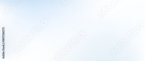 Smooth light blue abstract wallpaper. Cloud white gradient background. Subtle soft winter backdrop for graphic design banner, flyer, poster, presentation. Blurred wavy pastel gradation cover. Vector