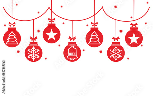 CHRISMAST ICON BALL GLASS HANGING 