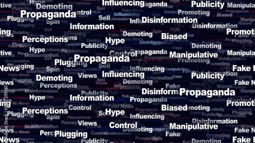 PROPAGANDA Seamless Endless Keywords Animation, Background, Loop
