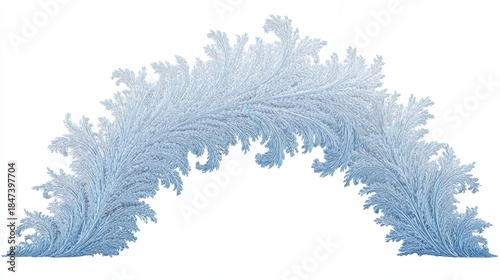 Frosted arch ornament isolated on white background
