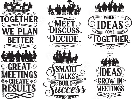 Together we plan better for smart talks and idea growth vector illustration