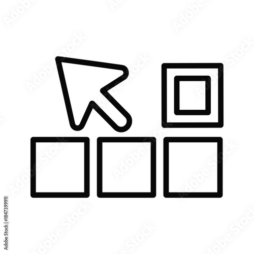 Cursor selecting an option from a list