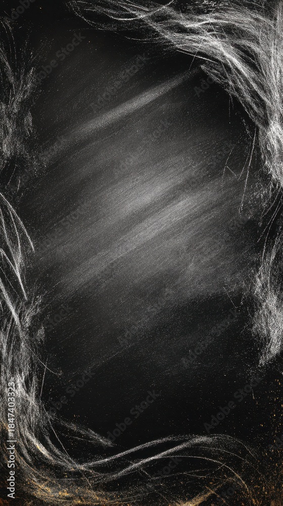 Obraz premium Abstract Black Background with Dust Trails and Light Accents