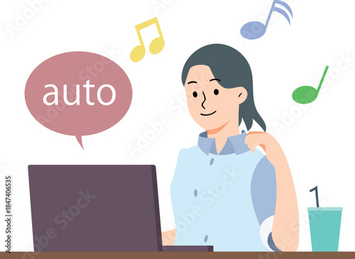 AI Automation Makes Work Easier for Woman Using PC / Automatización con IA Facilita el Trabajo de una Mujer en PC / Automação com IA Facilita o Trabalho de uma Mulher no PC