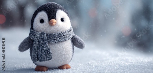 penguin in snow