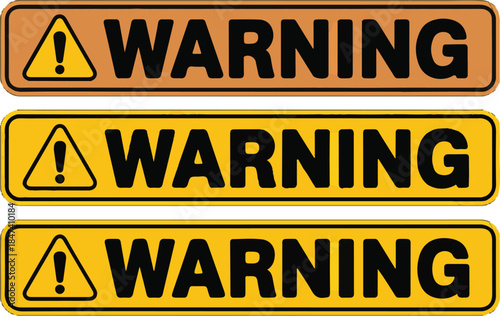Warning attention icon set. Attention caution sign warning symbol icon set danger Exclamation mark signs.Warning icons.Caution alarm sign set.