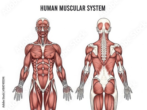 Human muscular system anatomy