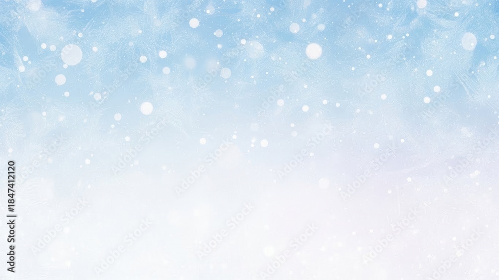 Obraz premium Ethereal frosted texture with delicate light blue hues and diffused bokeh elements creating a