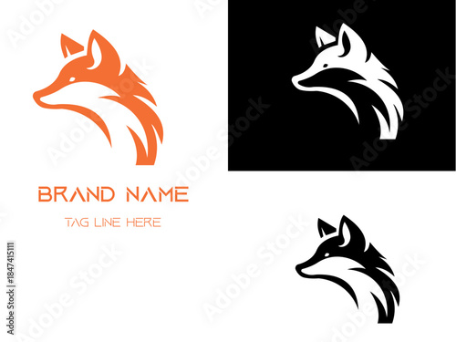 fox head vector for brand