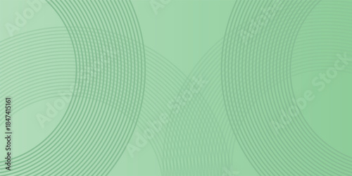 Abstract diagonal round circle lines on green background. Geometric stripe line art design modern. Vector EPS 10