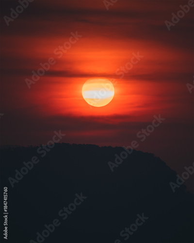 sunrise in the morning dark sky