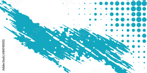 Dots halftone white and blue color pattern gradient grunge texture background. Dots pop art comics sport style vector illustration. vector grunge and dot