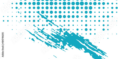 Dots halftone white and blue color pattern gradient grunge texture background. Dots pop art comics sport style vector illustration. vector grunge and dot