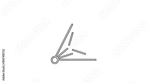 Minimalist Clock Illustration Depicting Time with Simple Line Art Design