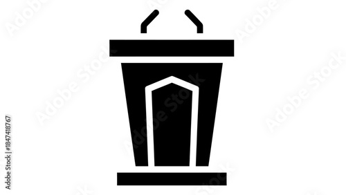 Minimalist coffee cup icon with steam rising representing beverage and caf? culture