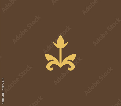 Thailand flower ornament. traditional Thai flower art