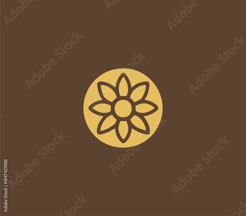 Thailand flower ornament. traditional Thai flower art