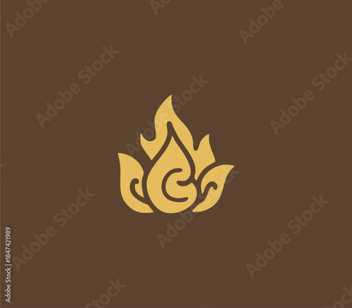 Thailand flower ornament. traditional Thai flower art