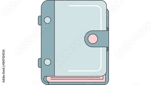 Minimalist Digital Sketch of a Personal Organizer with Abstract Elements for Organized Lifestyle