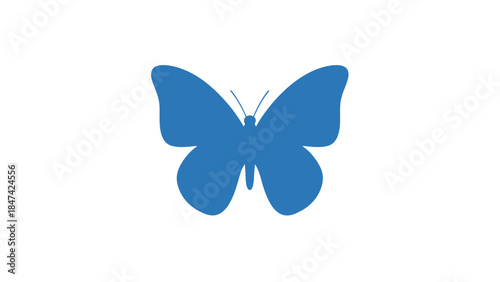 A beautiful blue butterfly graphic against a clean white background, symbolizing transformation and nature's delicate beauty