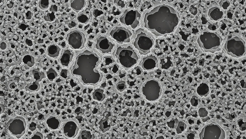 Surface Foam Bubbles on Porous Structure