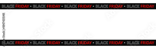 Black Friday ribbon banner on a white background, vector illustration