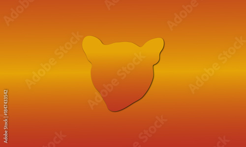 Heart-Shaped Abstract Silhouette Against Warm Gradient Background