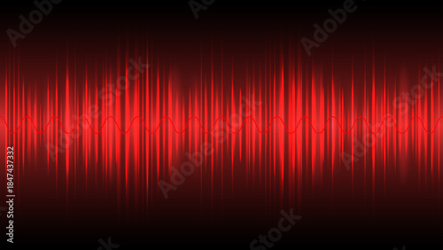 Red music sound wave background