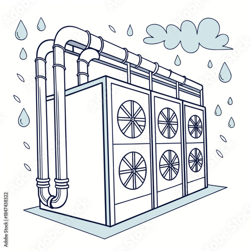 Cold storage system with condenser pipes emitting vapor