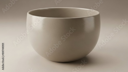 Ceramic Bowl: A simple yet elegant ceramic bowl, presented in a minimalist style. The smooth, curved form is highlighted against a subtle backdrop, showcasing its simplicity and aesthetic charm.