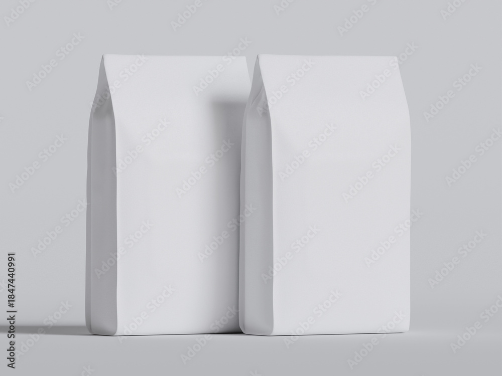 Naklejka premium Coffee pouch packaging 3d render for mockup collection