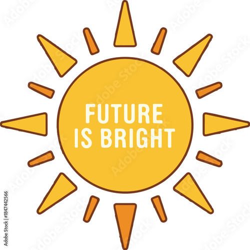 This sunny graphic heralds a hopeful New Year, illustrating a bright future filled with positivity, growth, and optimistic new beginnings, symbolizing a promising outlook