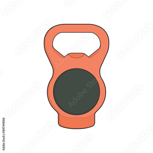 Bottle opener vector for bar tools, kitchen accessories, and beverage packaging design.
