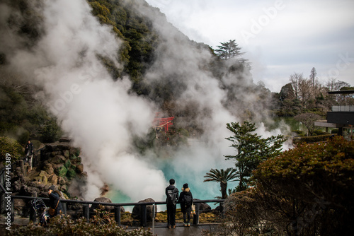 The scenery of Umi Jigoku, Beppu City, Oita Prefecture, Kyushu, Japan