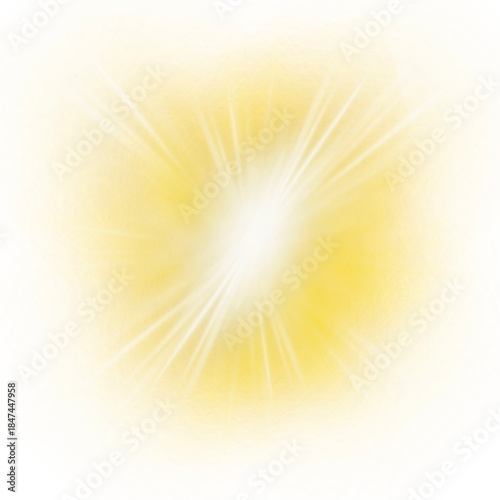 Golden Starburst Energy Light on Black Background