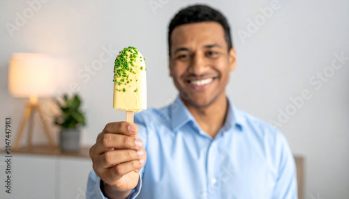 Man Holding Ice Cream
