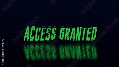 Access Granted Glitch Text Animation