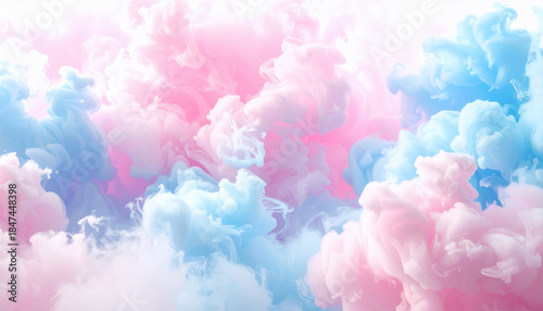 Abstract Pink and Blue Smoke