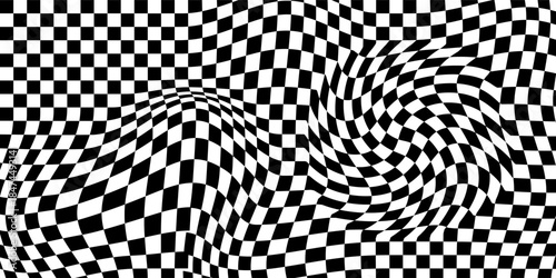 Chessboard Background Black and white chess or draughts board isolated