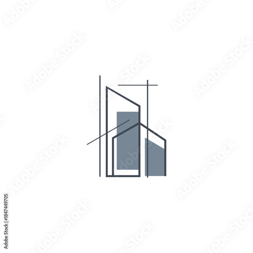 Modern Building structure,  real estate and architecture, contruction vector design illustration.