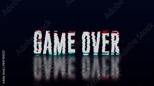 Game Over Glitch with Reflection